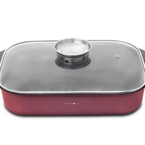 Royalty Line Die Cast Roaster Pan with Easy Clean RL-ACR34M Burgundy