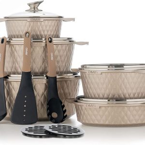 DMS® TSD5015 Induction Cookware Cooking Set Pots Soup Pot with Glass Lid 3