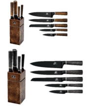 Set of 5 knives with block