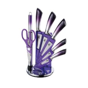 Mix color Fushia stainless steel knife set - Complete set for professional kitchen