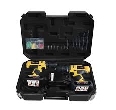 Cordless drill/screwdriver and cordless impact drill set